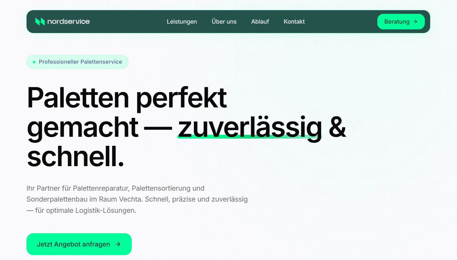 Webdesign-Referenz nordservice – Website für Gebäudeservice und Dienstleistungen